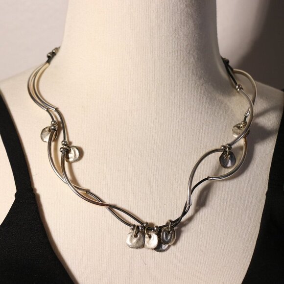 Lizzy James Silver Necklace with Charms - Picture 1 of 4